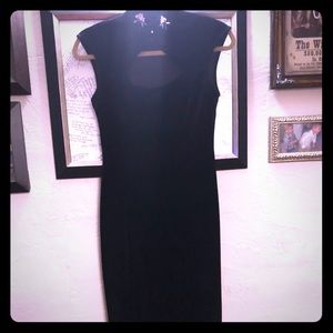 Vintage long black sexy dress